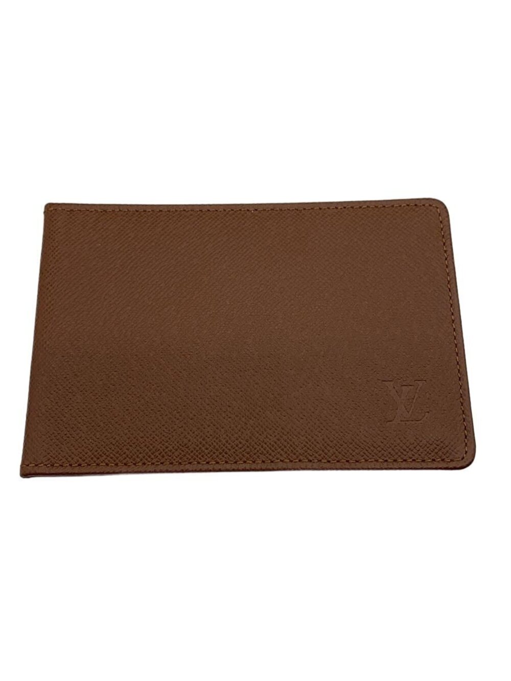 LOUIS VUITTON Pass Case Wallet Taiga Brown